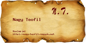 Nagy Teofil névjegykártya