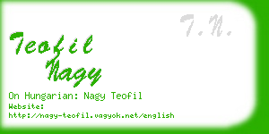 teofil nagy business card